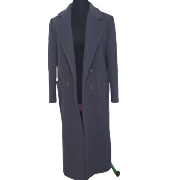 Vintage Jackets & Blazers - Vintage J.G. Hook Wool Blue Long Line Winter Coat